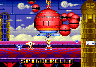 Thumbnail for a map of Scene 5-4: Spinderella for the Genesis game Dynamite Headdy.