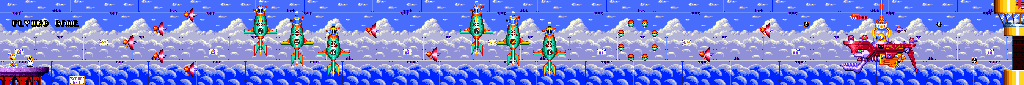 Thumbnail for a map of Scene 6-1: Flying Game for the Genesis game Dynamite Headdy.