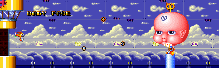 Thumbnail for a map of Scene 6-4: Baby Face for the Genesis game Dynamite Headdy.