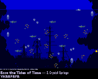 Thumbnail for a map of Crystal Springs Sonar for the Genesis game Ecco: The Tides Of Time.