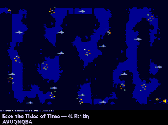Thumbnail for a map of Fish City Sonar for the Genesis game Ecco: The Tides Of Time.
