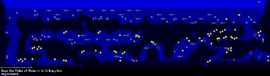 Thumbnail for a map of The Hungry Ones Sonar for the Genesis game Ecco: The Tides Of Time.