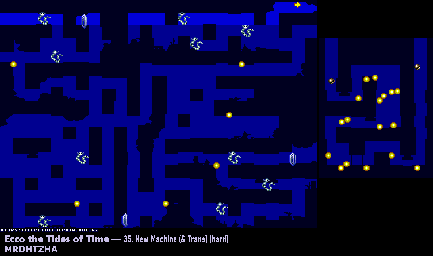 Thumbnail for a map of New Machine & Trans Sonar for the Genesis game Ecco: The Tides Of Time.