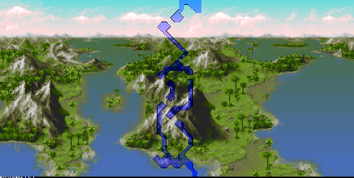 Thumbnail for a map of Tube Of Medusa for the Genesis game Ecco: The Tides Of Time.