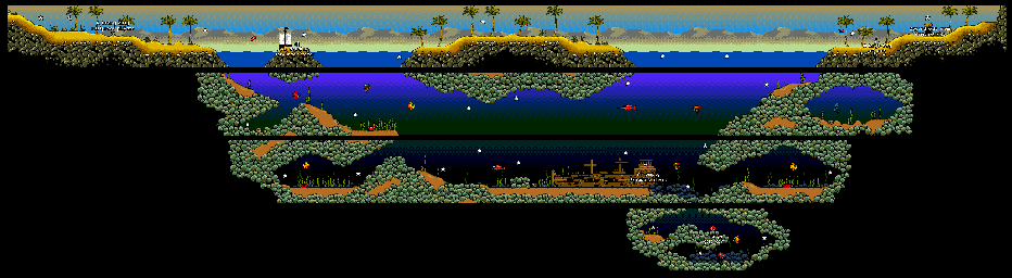 Thumbnail for a map of Carber Bay for the Genesis game Fantastic Dizzy.