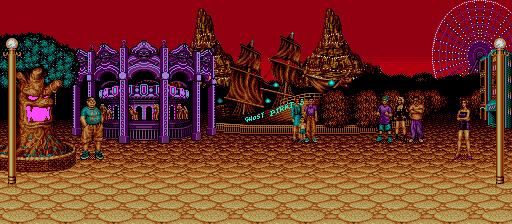 Thumbnail for a map of Dream Amusement Park for the Genesis game Fatal Fury: King Of Fighters.