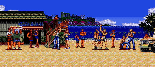 Thumbnail for a map of Sound Beach for the Genesis game Fatal Fury: King Of Fighters.