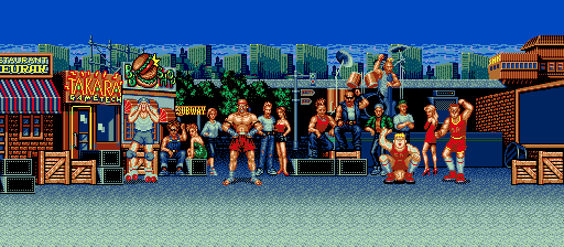 Thumbnail for a map of West Subway for the Genesis game Fatal Fury: King Of Fighters.