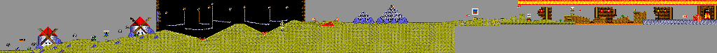 Thumbnail for a map of The Village Of Decay & Town Of Fire for the Genesis game Ghouls 'N Ghosts.