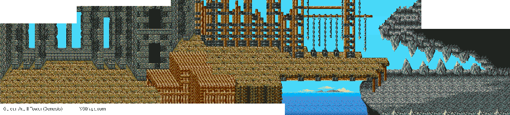 Thumbnail for a map of Level 3: Tower for the Genesis game Golden Axe II.