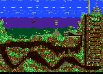 Thumbnail for a map of Beneath The Twisted Hills for the Genesis game Kid Chameleon.