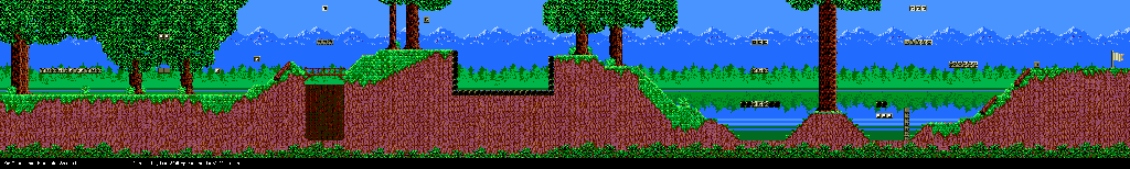 Thumbnail for a map of Blue Lake Woods I for the Genesis game Kid Chameleon.