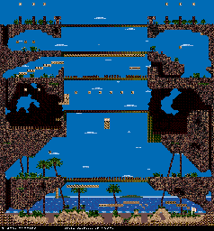 Thumbnail for a map of Cliffs Of Illusion for the Genesis game Kid Chameleon.