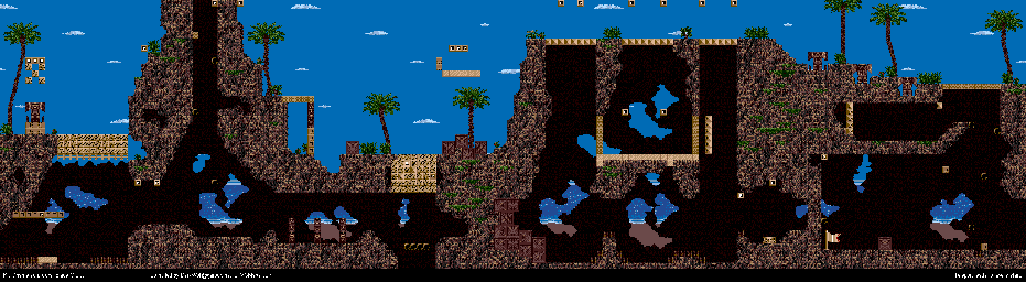 Thumbnail for a map of Coral Blade Grotto for the Genesis game Kid Chameleon.