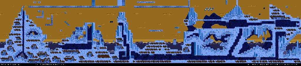 Thumbnail for a map of Crystal Crags I for the Genesis game Kid Chameleon.