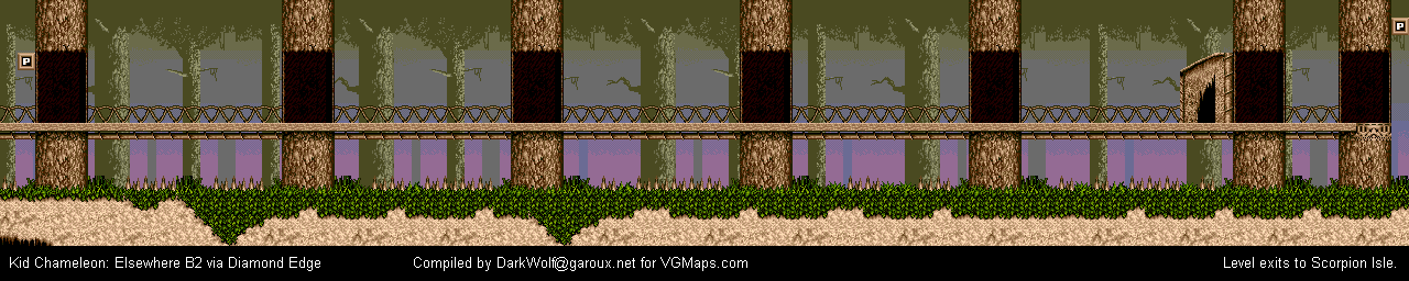 Thumbnail for a map of Elsewhere (B2) Via Diamond Edge for the Genesis game Kid Chameleon.