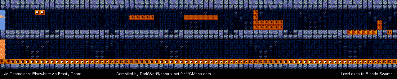 Thumbnail for a map of Elsewhere Via Frosty Doom for the Genesis game Kid Chameleon.