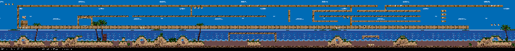 Thumbnail for a map of Hoverboard Beach for the Genesis game Kid Chameleon.