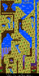 Thumbnail for a map of Nightmare Peaks I for the Genesis game Kid Chameleon.