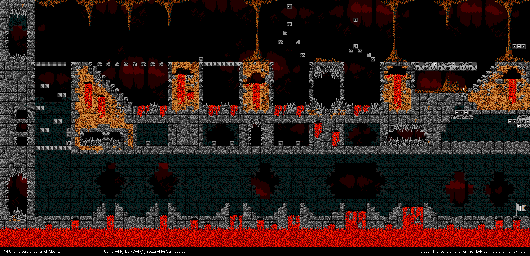 Thumbnail for a map of Under Skull Mountain II for the Genesis game Kid Chameleon.