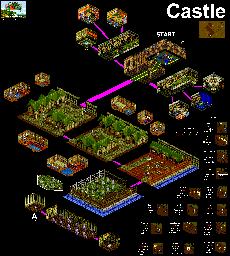 Thumbnail for a map of Castle for the Genesis game Light Crusader.