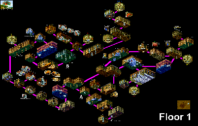 Thumbnail for a map of Floor 1 for the Genesis game Light Crusader.