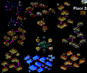Thumbnail for a map of Floor 5 for the Genesis game Light Crusader.