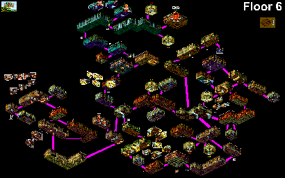 Thumbnail for a map of Floor 6 for the Genesis game Light Crusader.