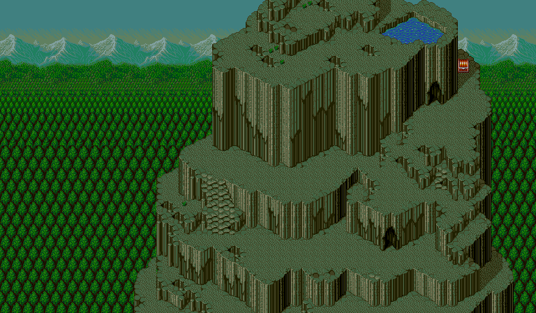 Thumbnail for a map of Bandit Butte W Bandit Butte 2F (Animated) for the Genesis game Lunar: Eternal Blue.