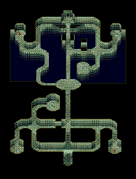 Thumbnail for a map of Blue Labyrinth B3 (Doors Open) for the Genesis game Lunar: Eternal Blue.