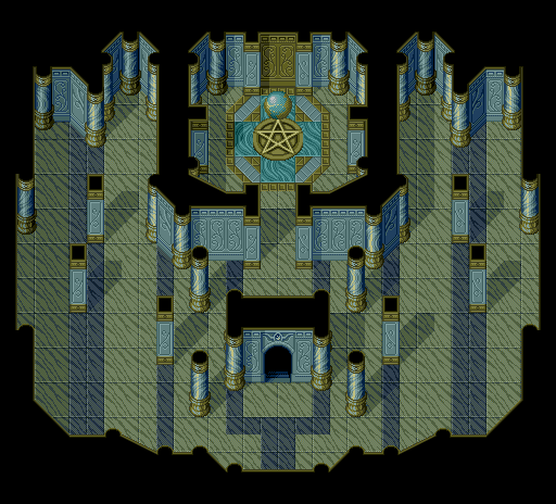 Thumbnail for a map of Blue Spire 7F (Animated) for the Genesis game Lunar: Eternal Blue.