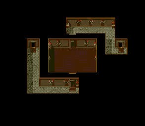 Thumbnail for a map of Ghost Manor Attic for the Genesis game Lunar: Eternal Blue.
