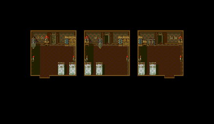Thumbnail for a map of Ghost Manor Manor 2F Room 2A / 2B / 2C for the Genesis game Lunar: Eternal Blue.