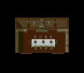 Thumbnail for a map of Ghost Manor Manor Dining Hall for the Genesis game Lunar: Eternal Blue.