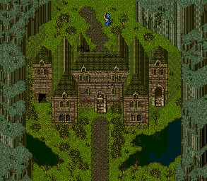 Thumbnail for a map of Ghost Manor Yard (Secret Passage Open) for the Genesis game Lunar: Eternal Blue.
