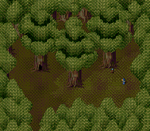 Thumbnail for a map of Illusion Woods 1F (Secret Passage Open) for the Genesis game Lunar: Eternal Blue.