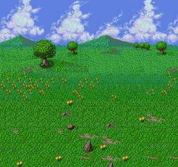 Thumbnail for a map of Katarina Zone West Battle Background (South) 1 for the Genesis game Lunar: Eternal Blue.