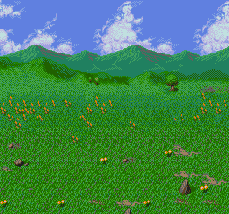 Thumbnail for a map of Katarina Zone West Battle Background (South) 3 for the Genesis game Lunar: Eternal Blue.