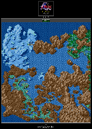 Thumbnail for a map of Katarina Zone West Overworld (Postgame) for the Genesis game Lunar: Eternal Blue.