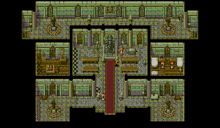 Thumbnail for a map of Larpa Village Larpa Sanctuary (Animated) for the Genesis game Lunar: Eternal Blue.
