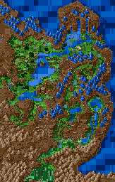 Thumbnail for a map of Madoria Plains Overworld (Unmarked) for the Genesis game Lunar: Eternal Blue.