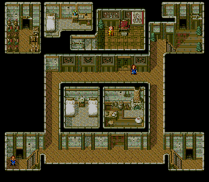 Thumbnail for a map of Meribia Lunn's Dojo 2F (Secret Passage Open) for the Genesis game Lunar: Eternal Blue.