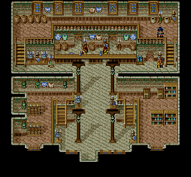 Thumbnail for a map of Meribia Ramus' Store (Secret Passage Open) for the Genesis game Lunar: Eternal Blue.