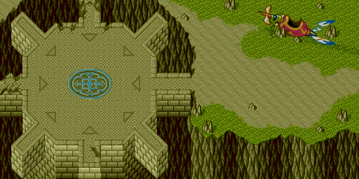 Thumbnail for a map of Mystic Ruins Top (Gate Activated) (Animated) for the Genesis game Lunar: Eternal Blue.