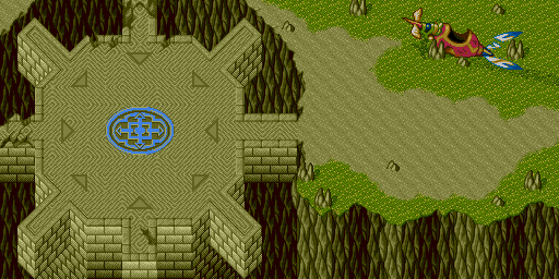 Thumbnail for a map of Mystic Ruins Top (Gate Activated) for the Genesis game Lunar: Eternal Blue.