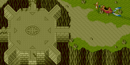 Thumbnail for a map of Mystic Ruins Top for the Genesis game Lunar: Eternal Blue.