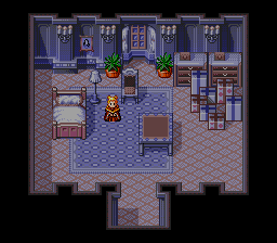 Thumbnail for a map of Neo-Vane Neo-Magic Guild 2F (Bedroom) for the Genesis game Lunar: Eternal Blue.