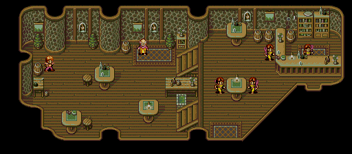 Thumbnail for a map of Nota West Bar for the Genesis game Lunar: Eternal Blue.