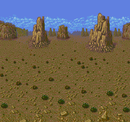 Thumbnail for a map of Salyan Desert Battle Background (West) 1 for the Genesis game Lunar: Eternal Blue.