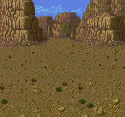 Thumbnail for a map of Salyan Desert Battle Background (West) 2 for the Genesis game Lunar: Eternal Blue.